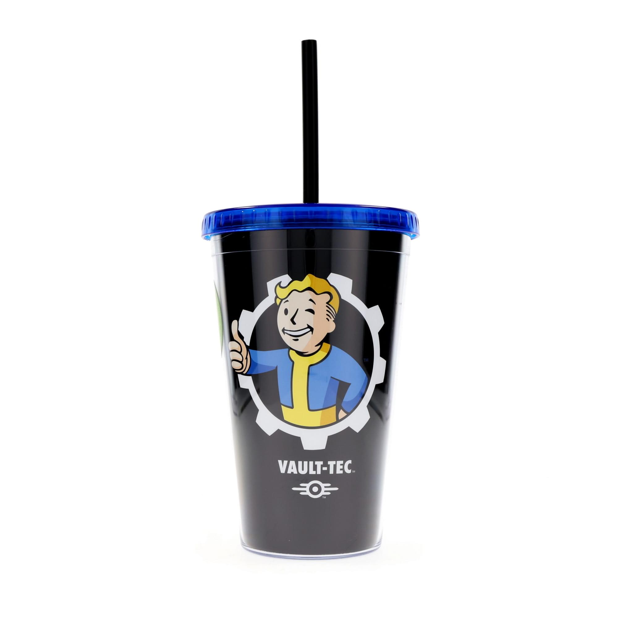 Fallout "Welcome Home" Vault-Tec Carnival Cup With Straw | Holds 18 Ounces