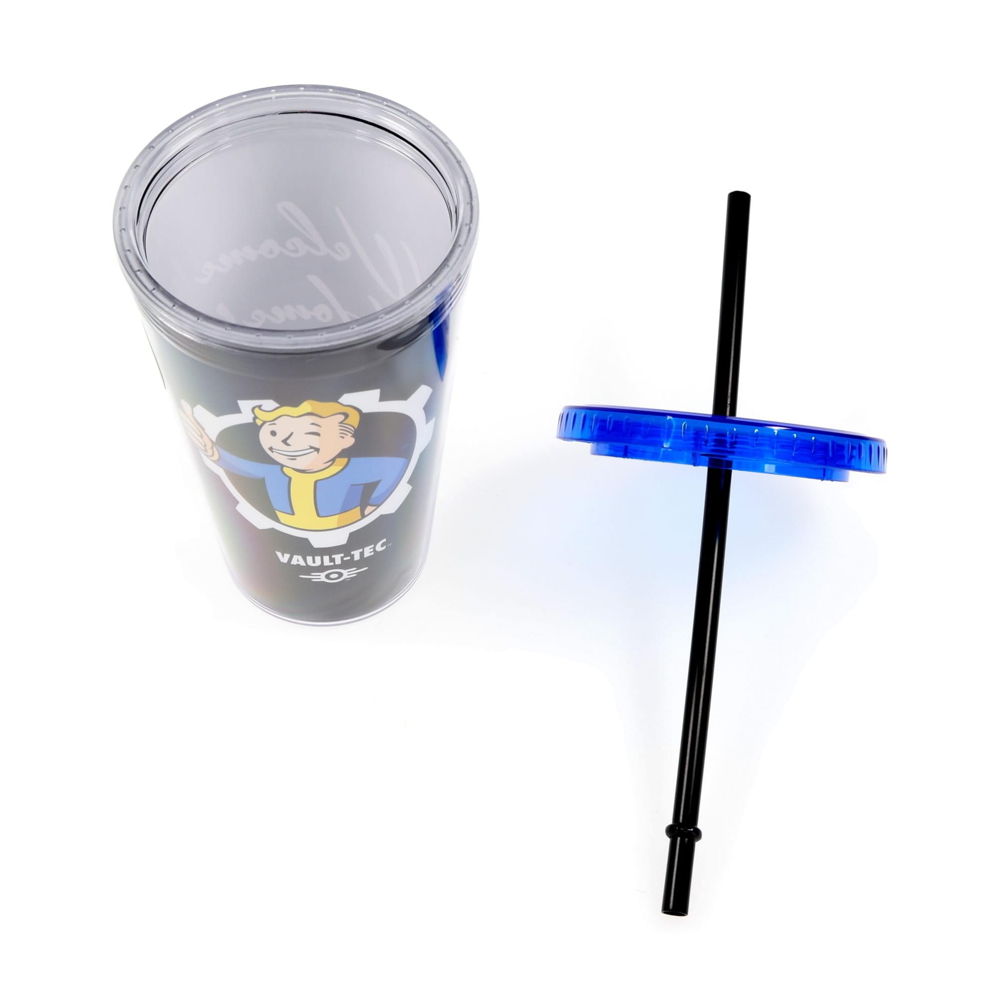Fallout "Welcome Home" Vault-Tec Carnival Cup With Straw | Holds 18 Ounces