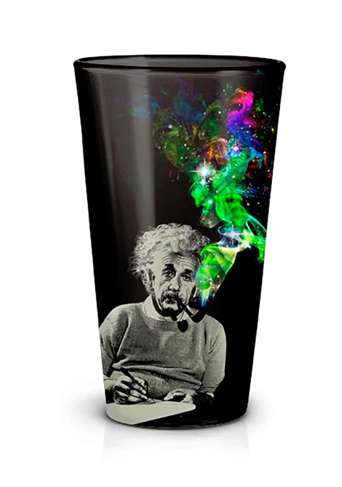 Albert Einstein Smoke Galaxy 16oz Pint Glass