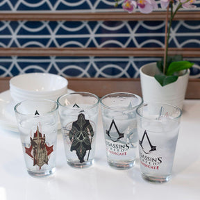 OFFICIAL Assassin's Creed Syndicate Pint Glasses | Premium Set | 16 oz. Set of 4