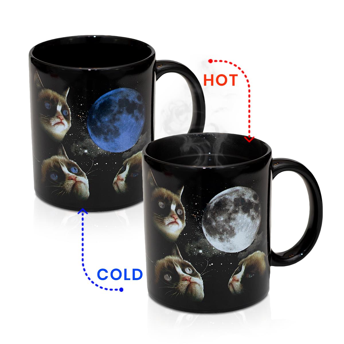 Grumpy Cat Moon Heat Sensitive Color Changing Coffee Mug