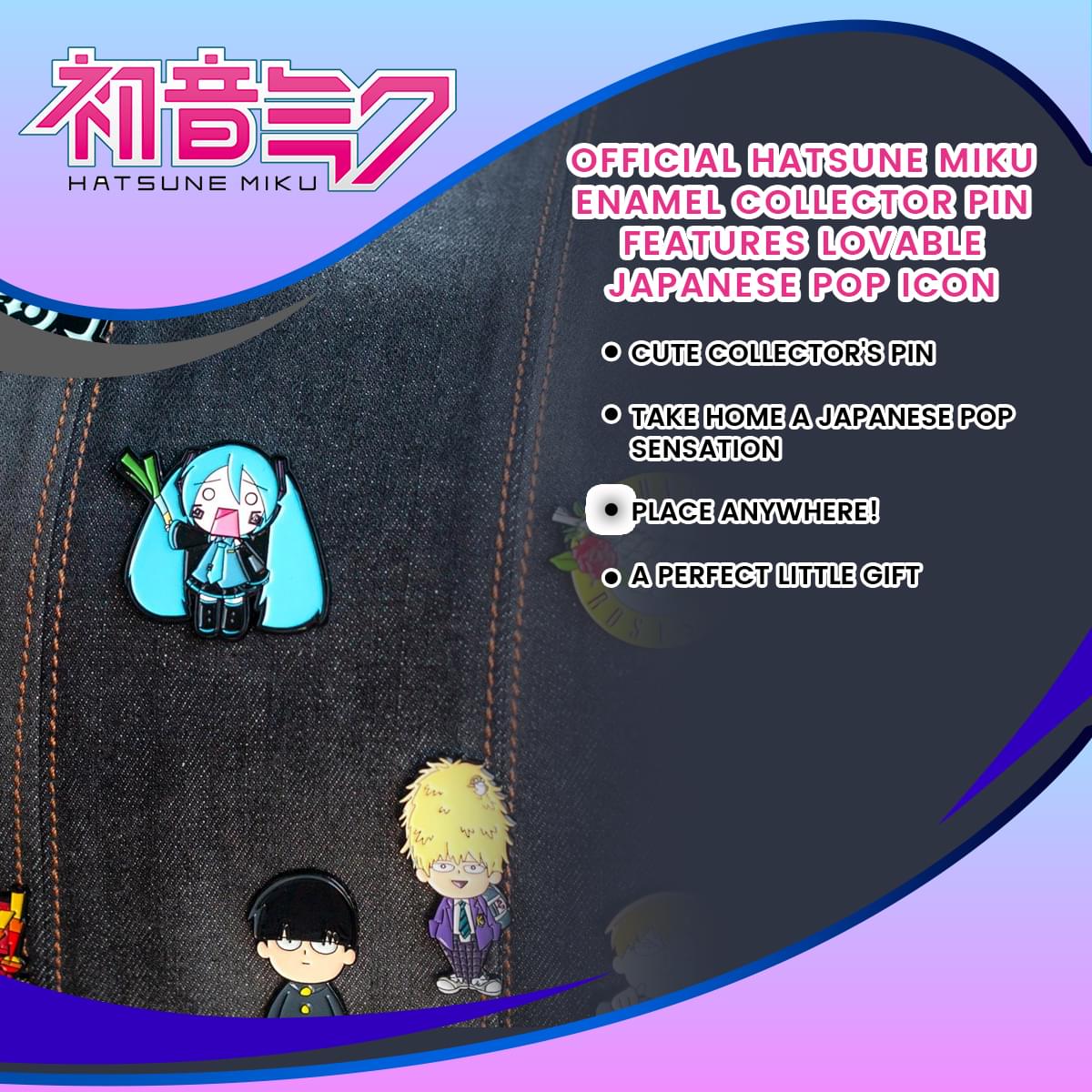 OFFICIAL Hatsune Miku Enamel Collector Pin | Features Lovable Japanese Pop Icon