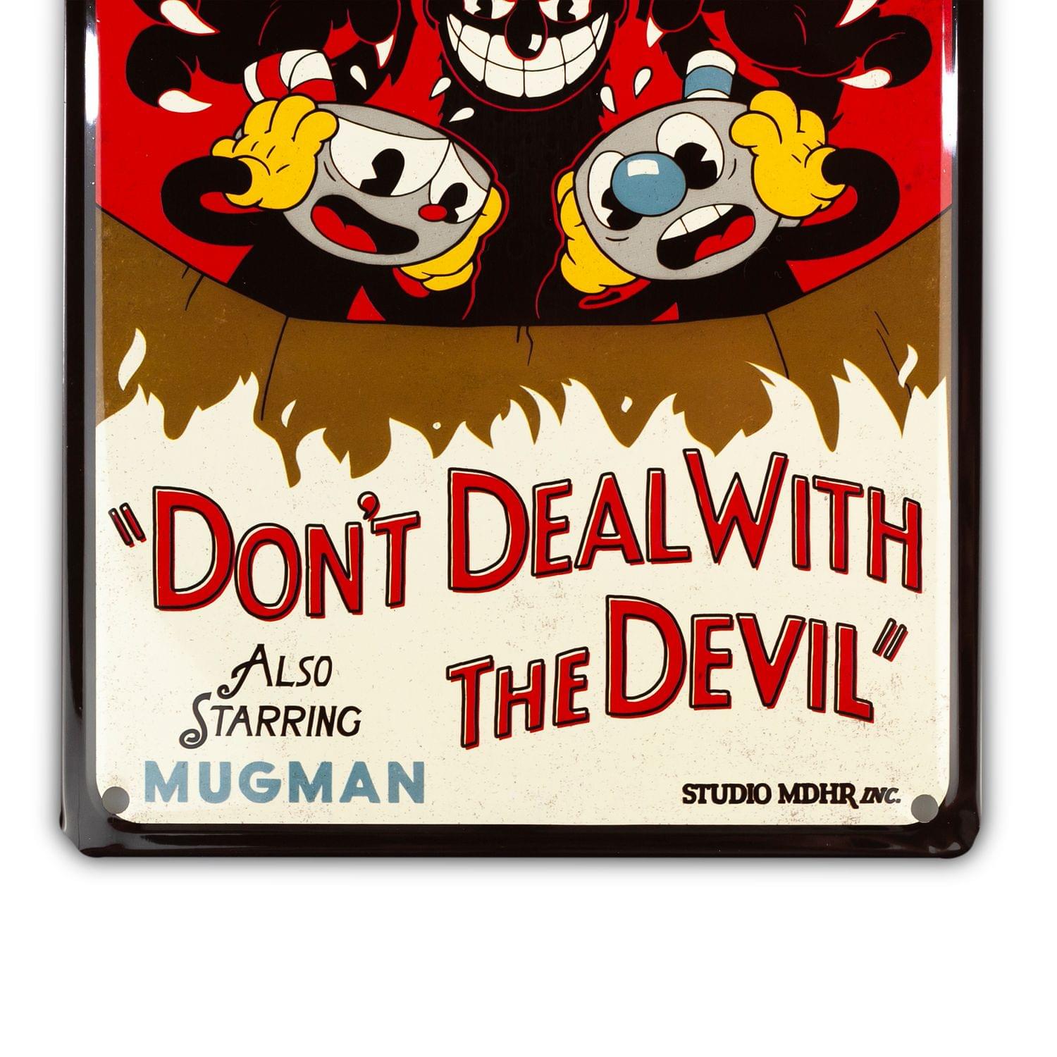 Cuphead Collectibles | Cuphead Don't Deal With The Devil Tin Sign