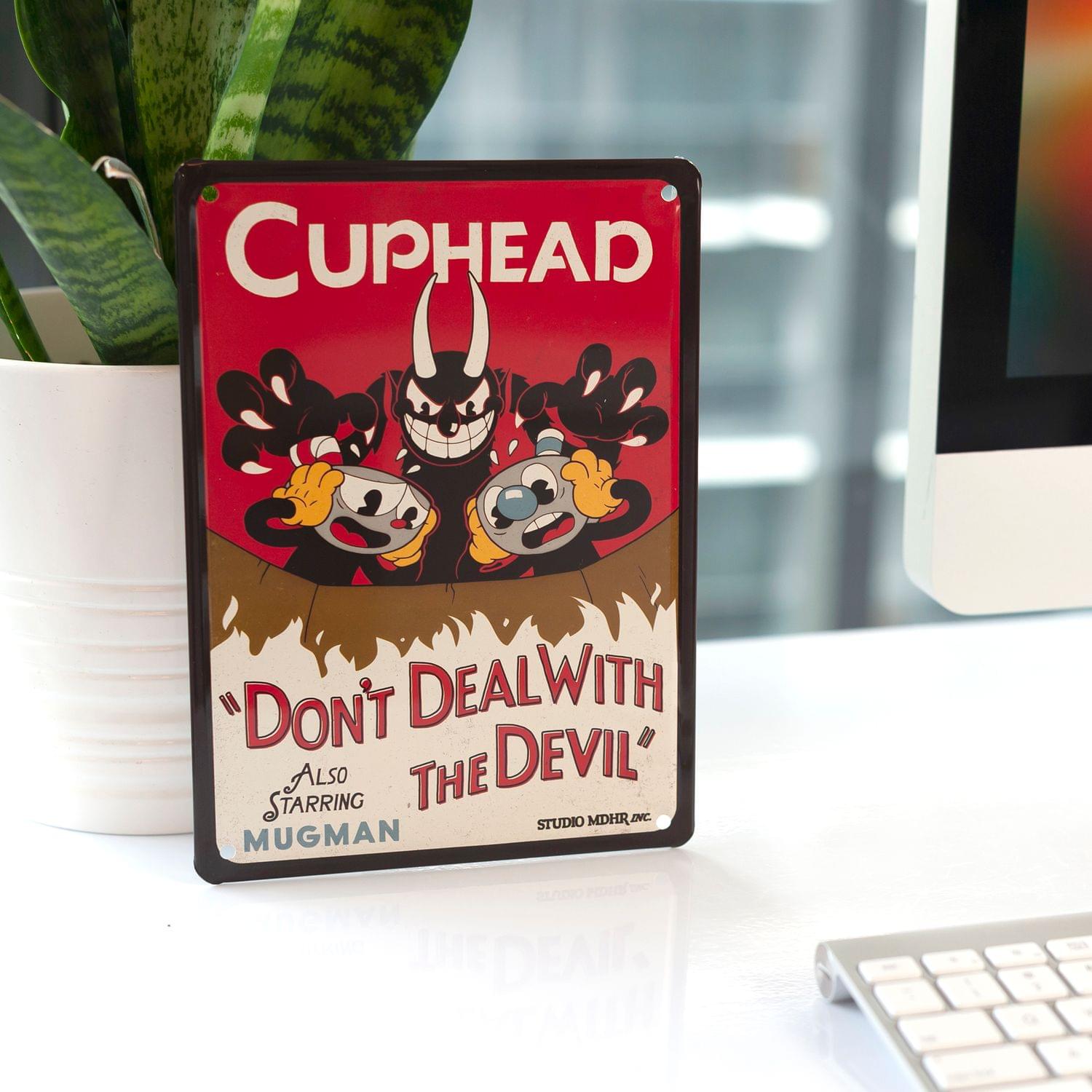 Cuphead Collectibles | Cuphead Don't Deal With The Devil Tin Sign