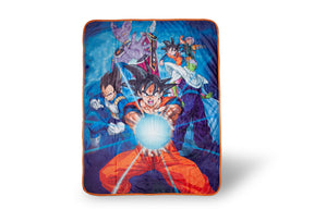 Dragon Ball Super Fighters & Warriors Fleece Throw Blanket | 60 x 45 Inches