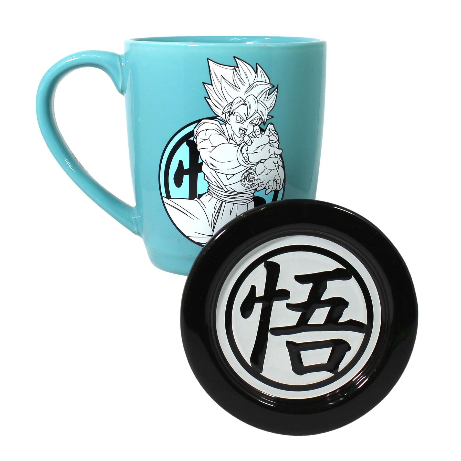 Dragon Ball Super Goku 14oz Ceramic Coffee Mug and Coaster Set