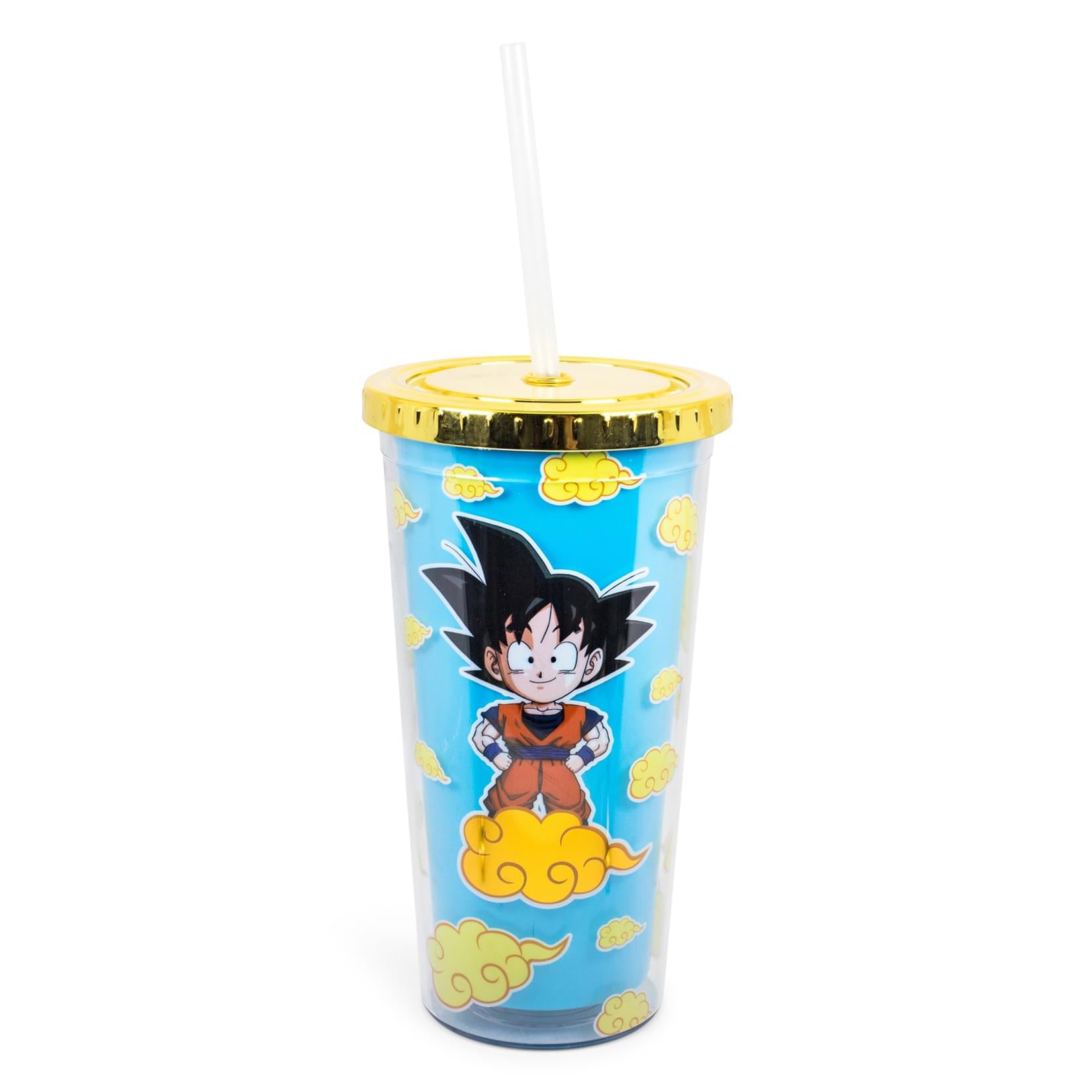 Dragon Ball Z Goku Clouds Carnival Cup with Lid and Straw | Holds 16 Ounces