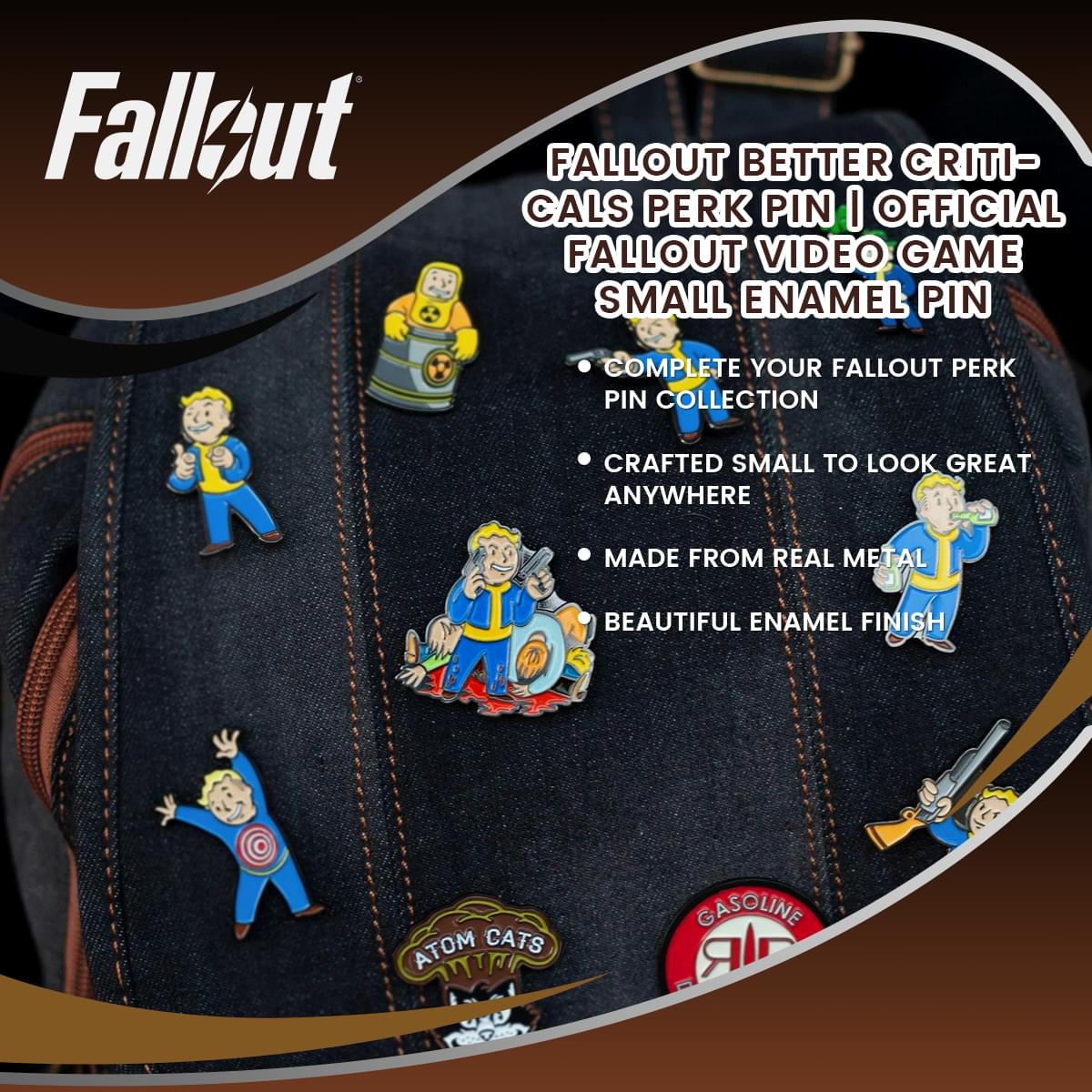 Fallout Better Criticals Perk Pin | Official Fallout Video Game Small Enamel Pin