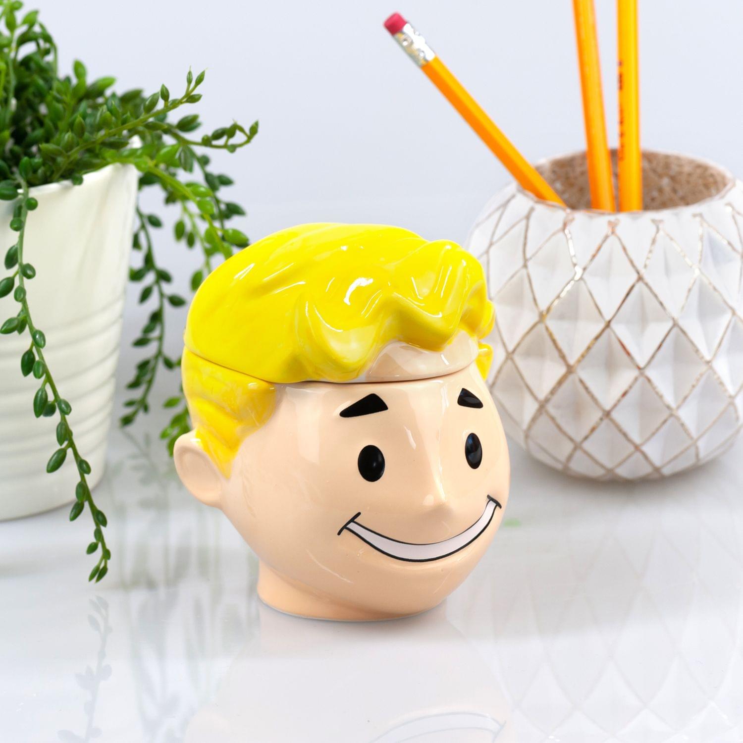 Fallout Collectibles Smiling Vault Boy Cookie Jar | Fallout 3D Ceramic Jar