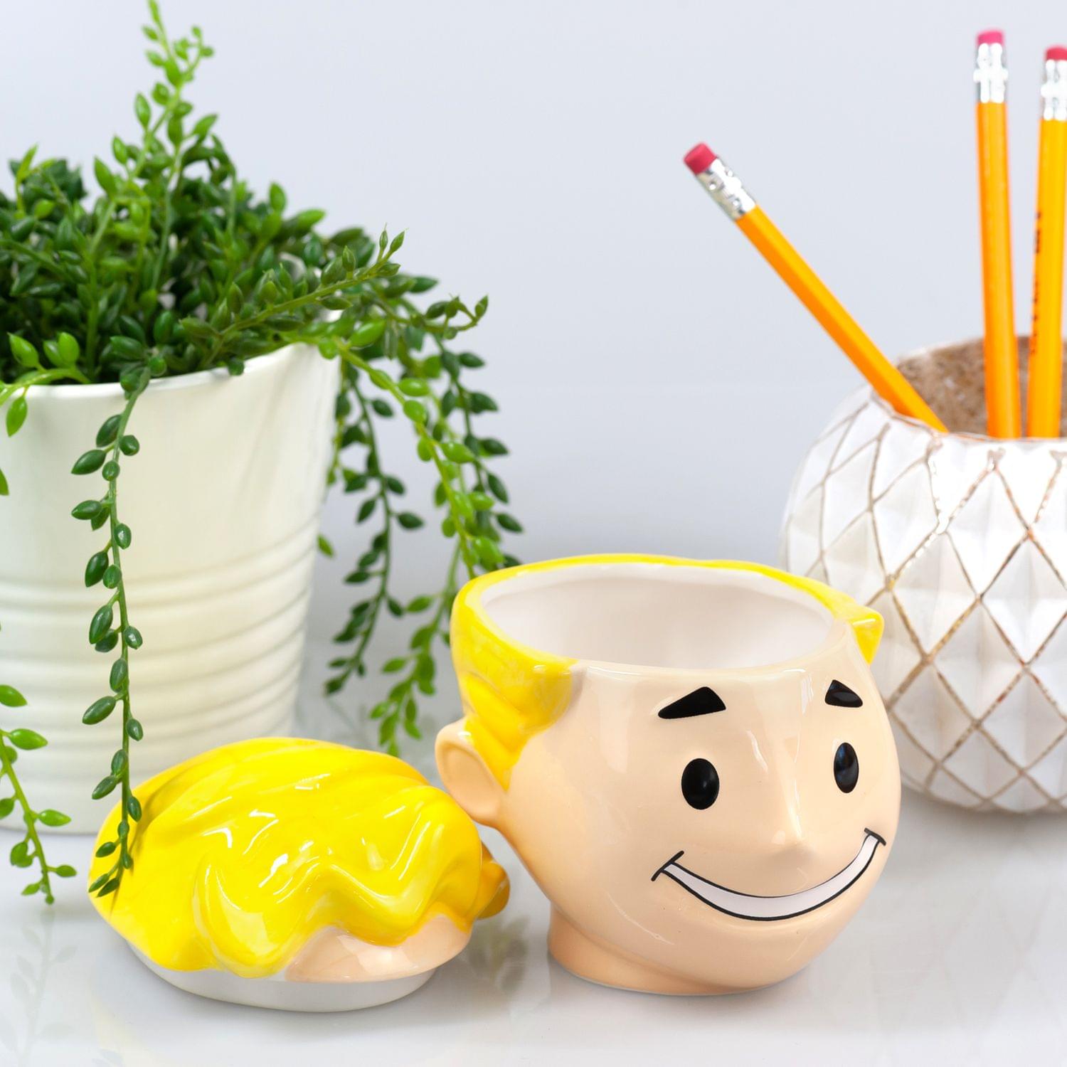Fallout Collectibles Smiling Vault Boy Cookie Jar | Fallout 3D Ceramic Jar