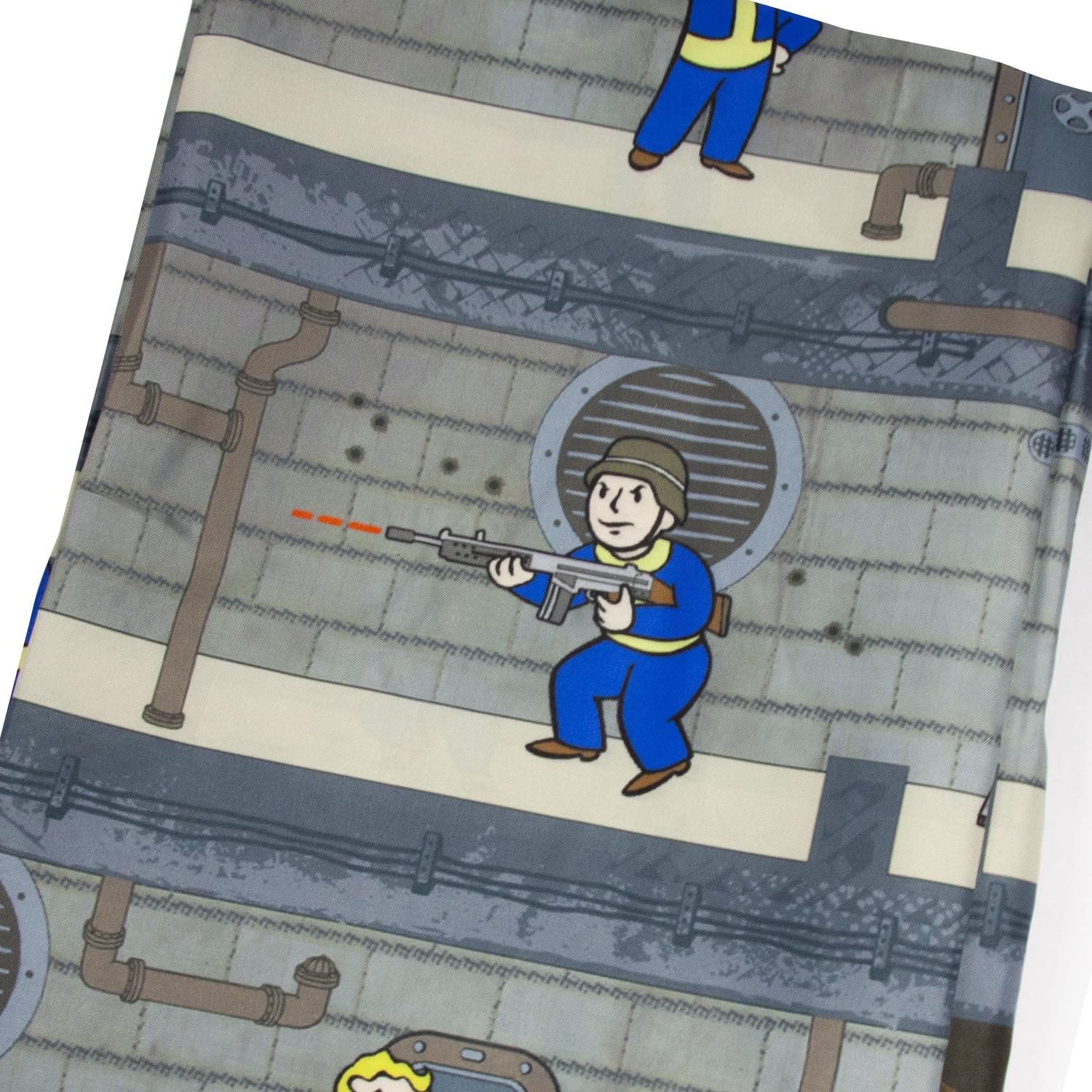 Fallout Perks Vault Boy Polyester Officially Licensed Shower Curtain