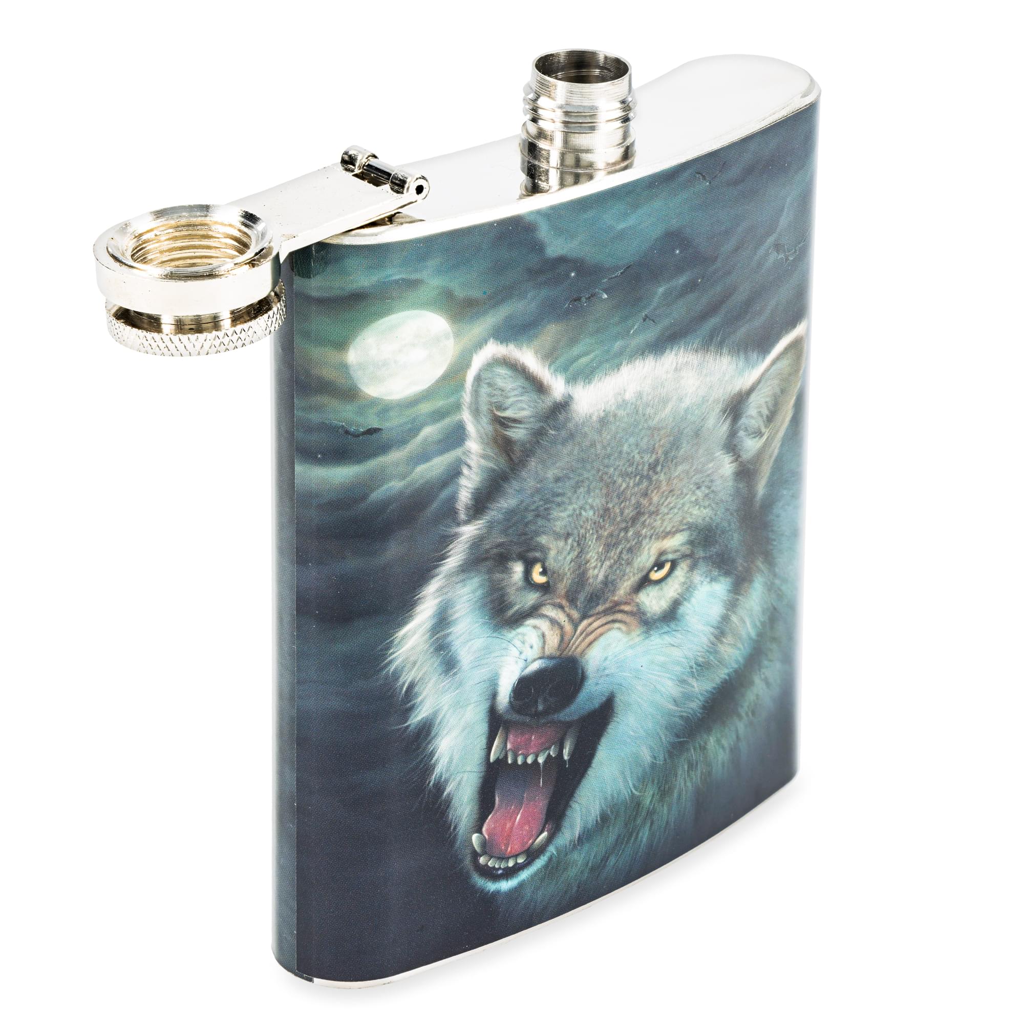 Growling Wolf 7oz Flask