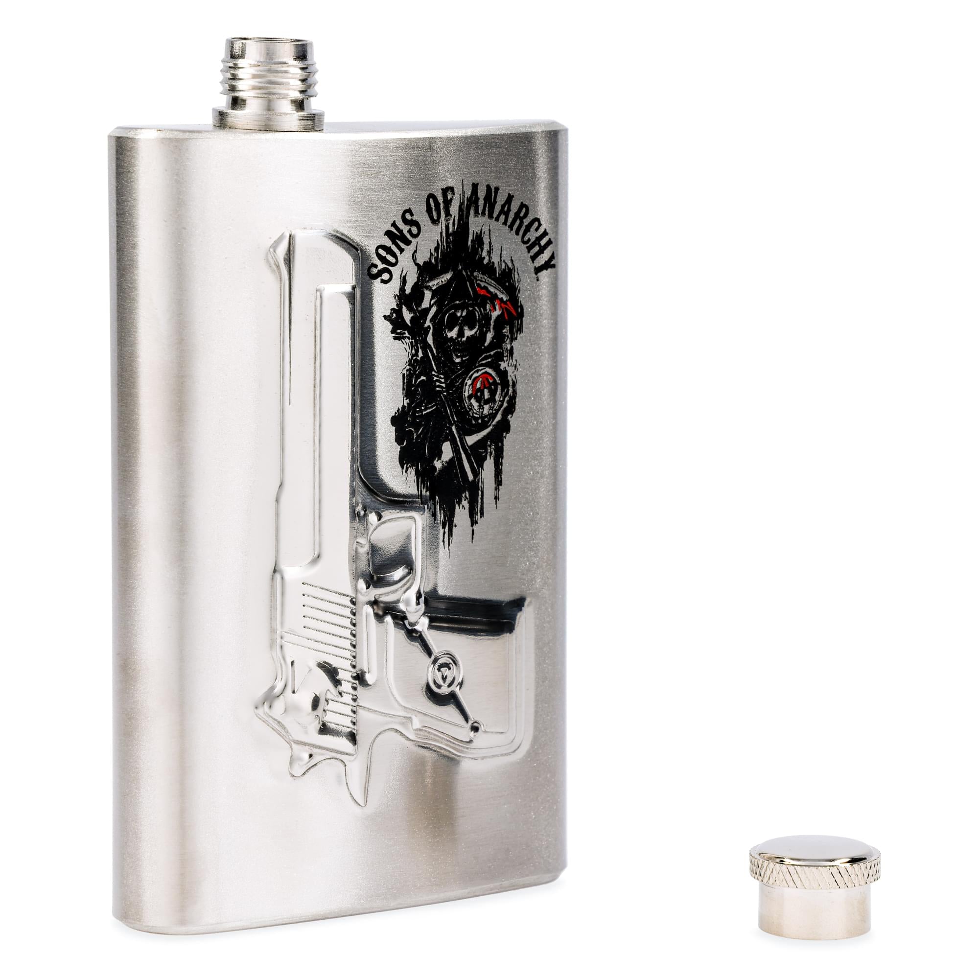 Sons of Anarchy Gun Logo 6 oz. Flask
