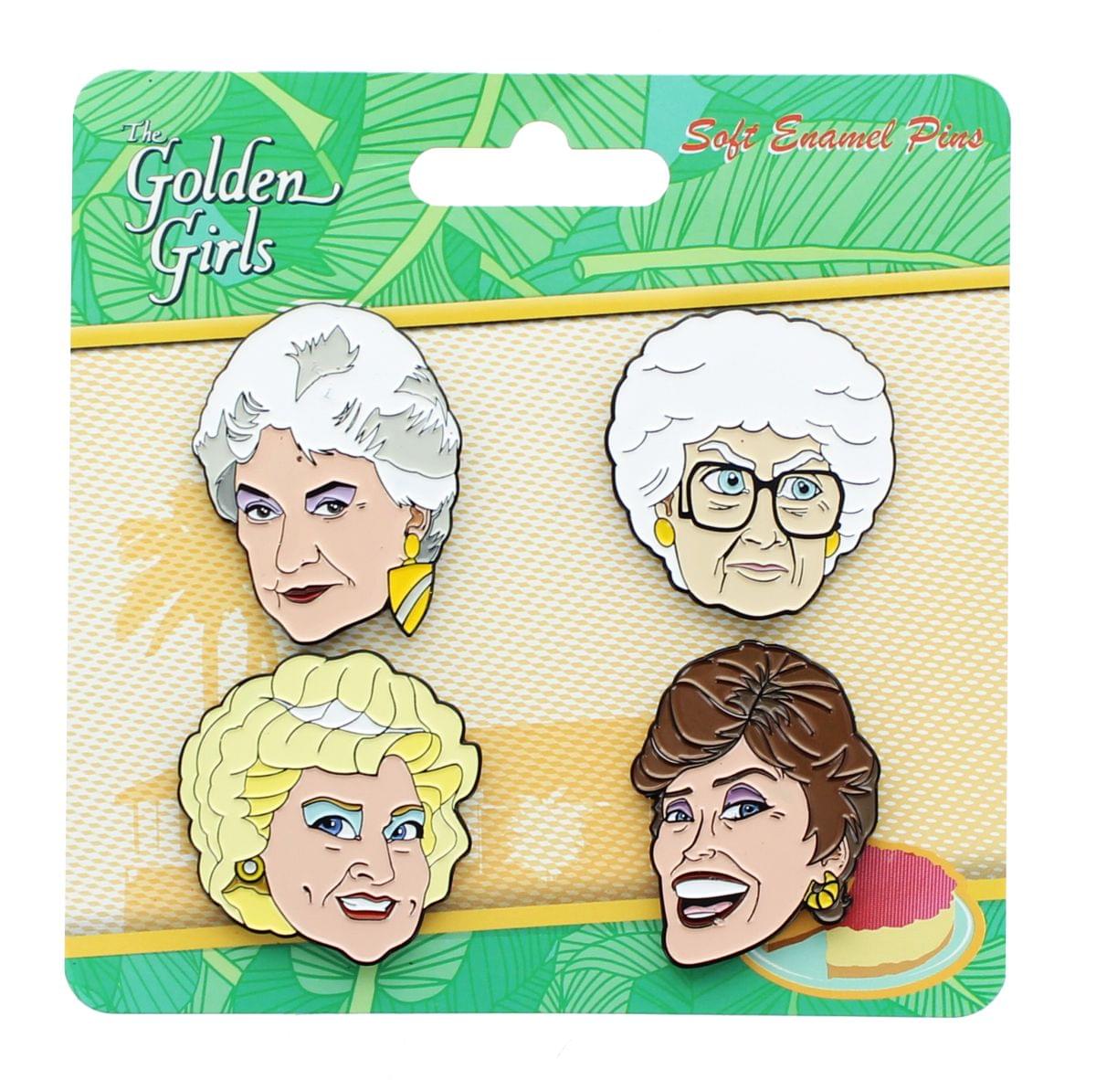 The Golden Girls Clue Board Game, Shot Glass 4-Pack and Enamel Pins Bundle