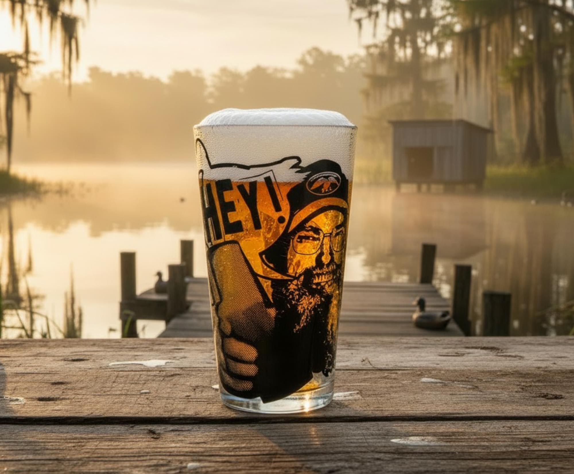 Duck Commander Si Hey Jack 16 Ounce Clear Pint Glass