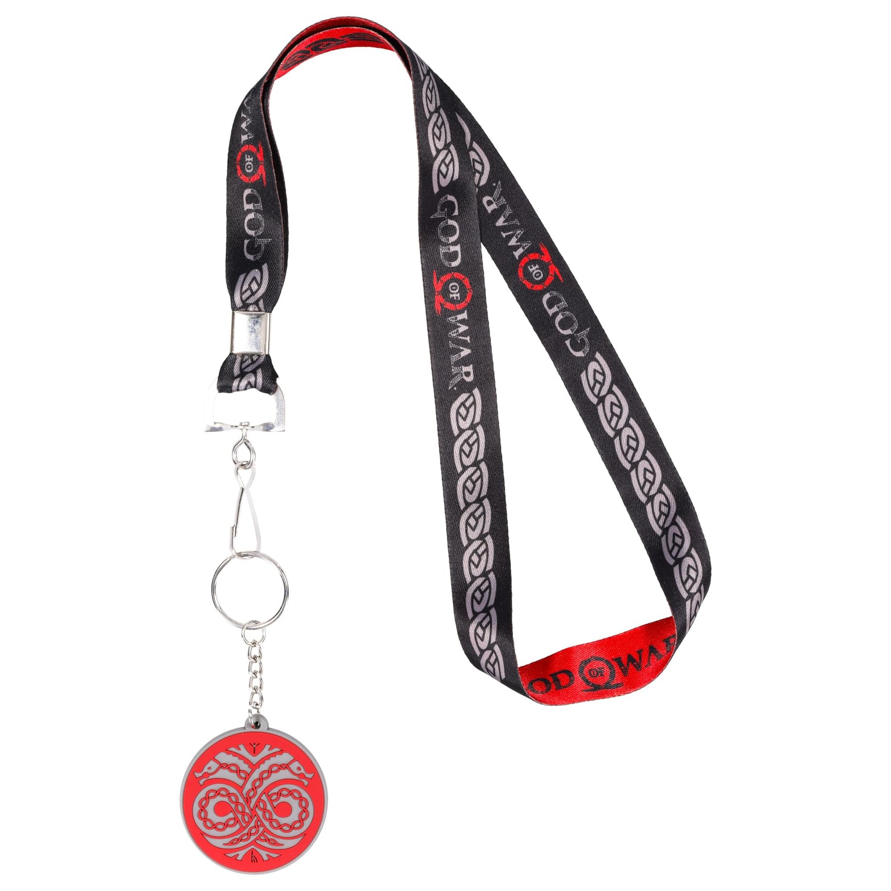 God of War 2018 Logo Lanyard with ID Tag and Charm