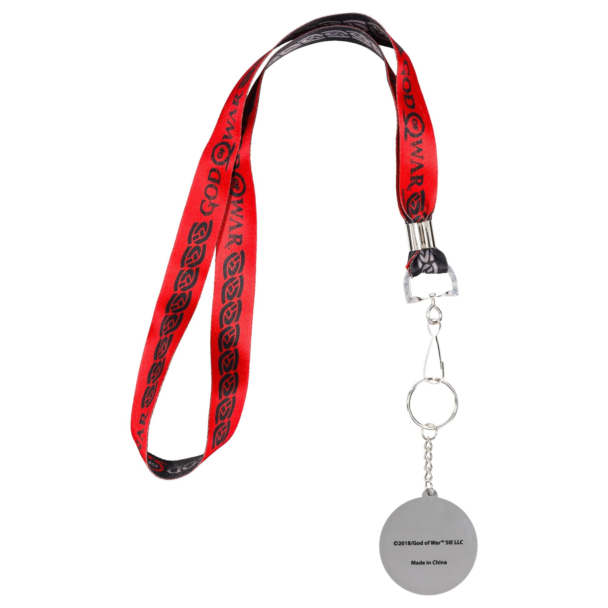 God of War 2018 Logo Lanyard with ID Tag and Charm