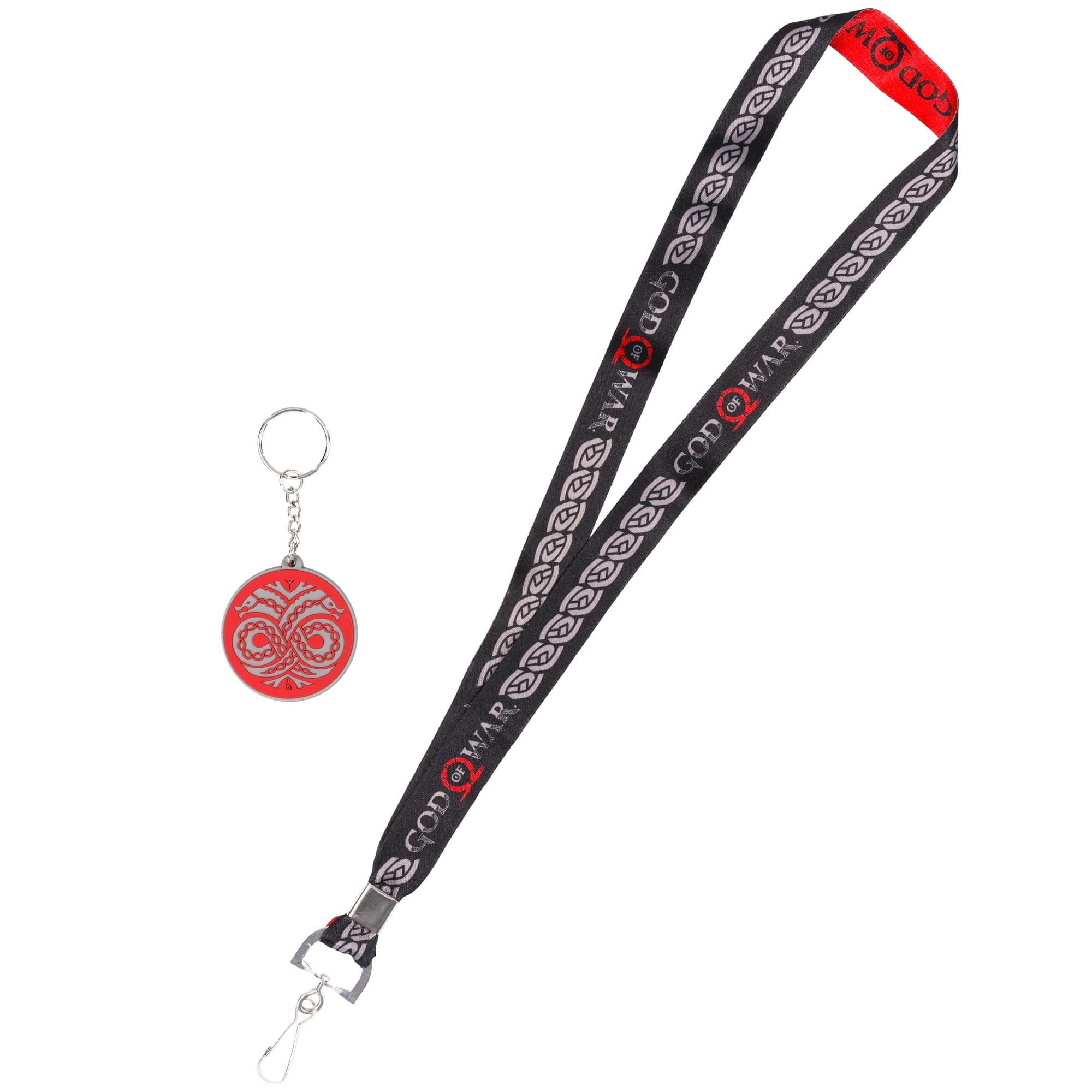 God of War 2018 Logo Lanyard with ID Tag and Charm