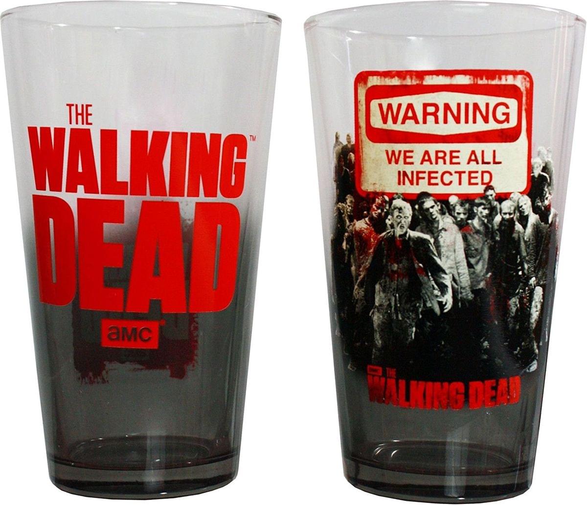 The Walking Dead Walker Bundle, Pint Glass 2-Pack and 8oz Flask