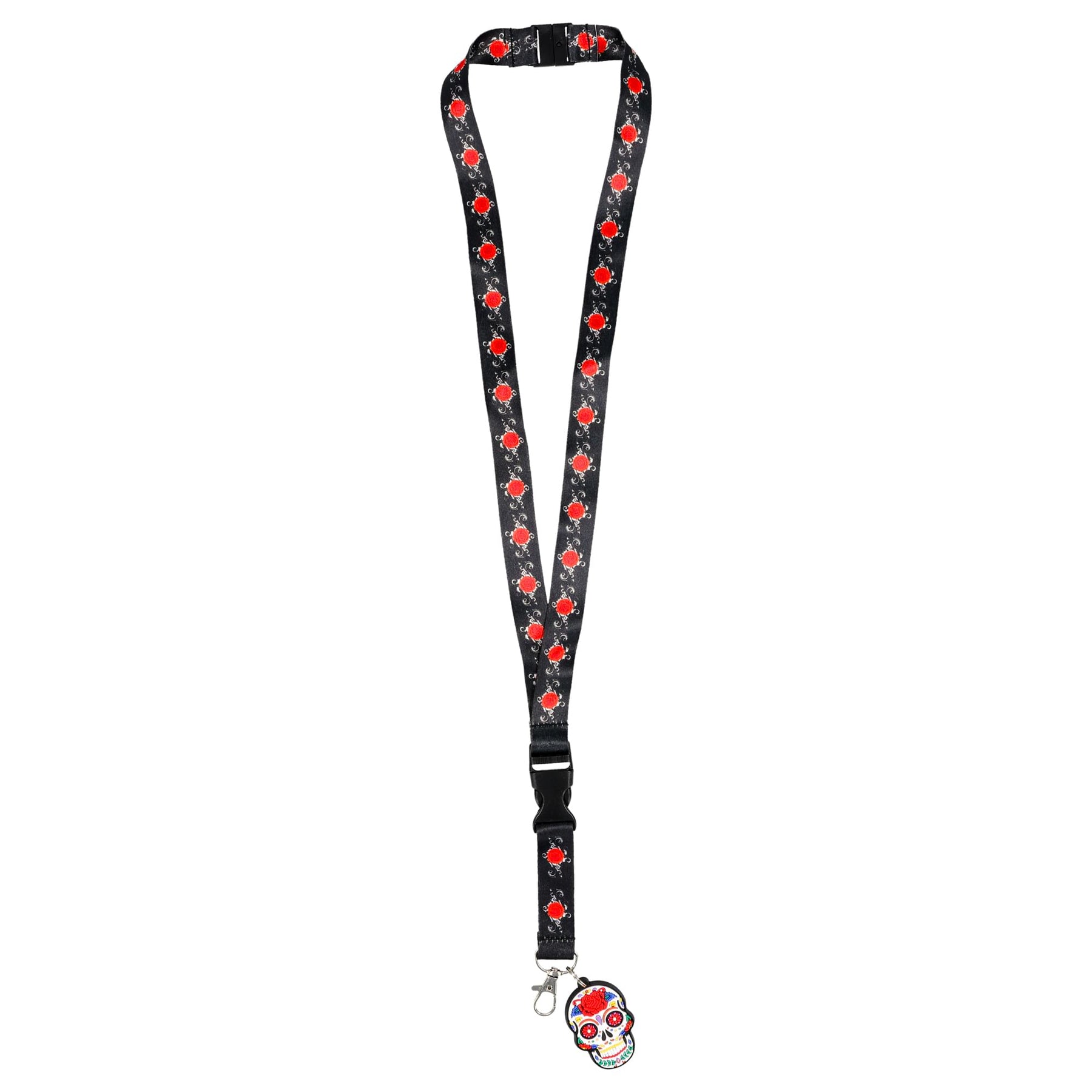Day of the Dead Sugar Skull Charm Lanyard