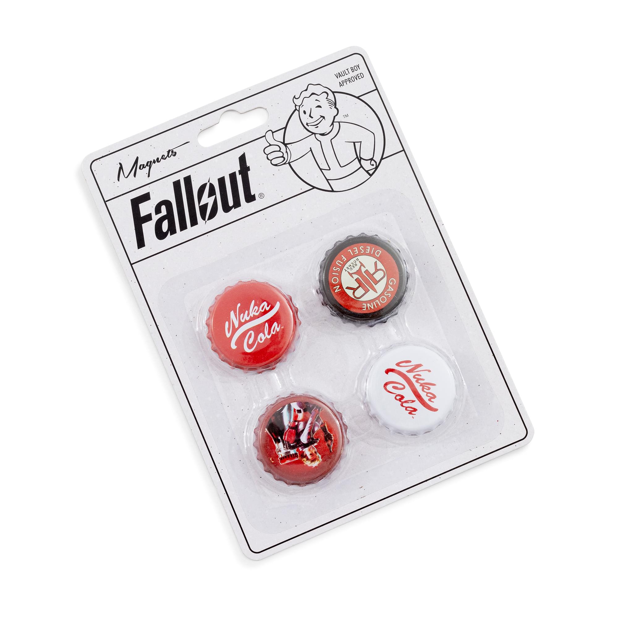 Fallout Nuka-Cola Bottle Cap Magnets | Set of 4