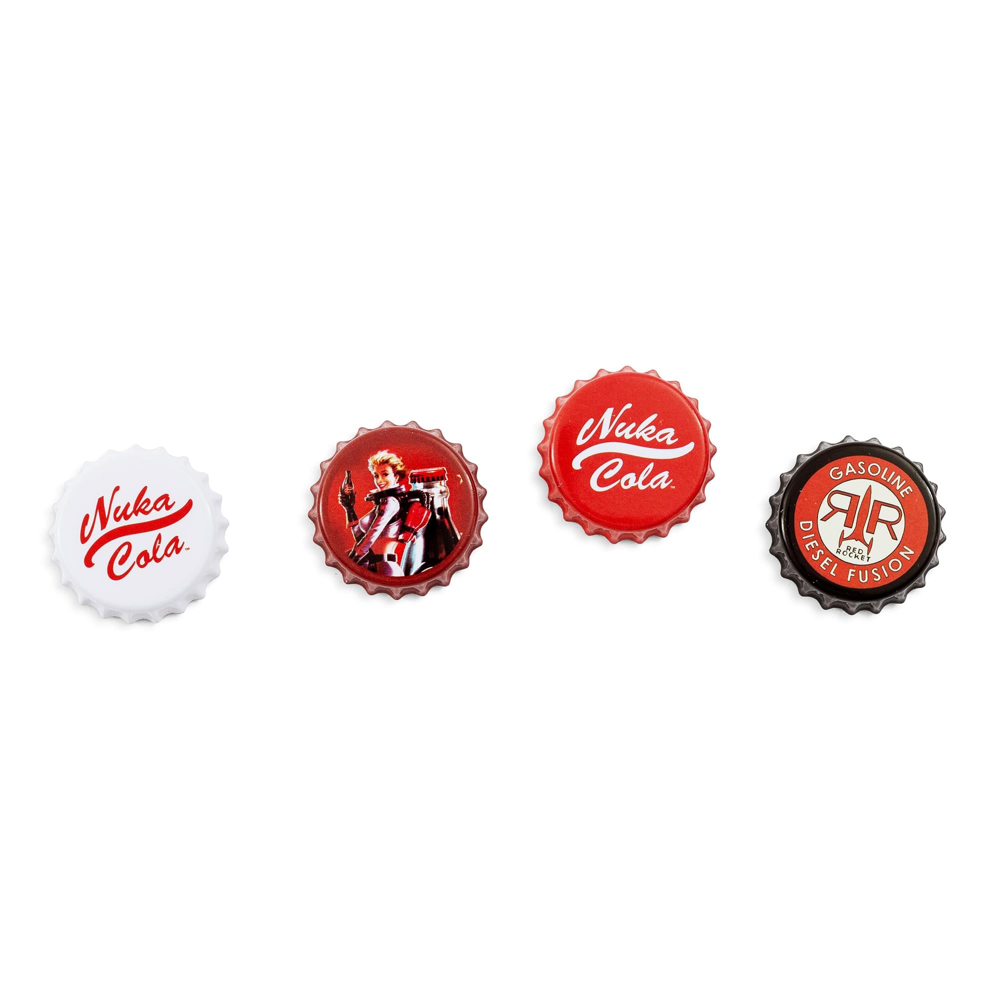 Fallout Nuka-Cola Bottle Cap Magnets | Set of 4