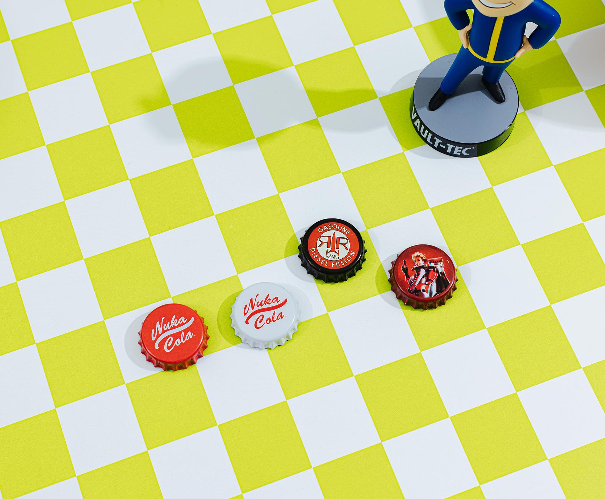 Fallout Nuka-Cola Bottle Cap Magnets | Set of 4