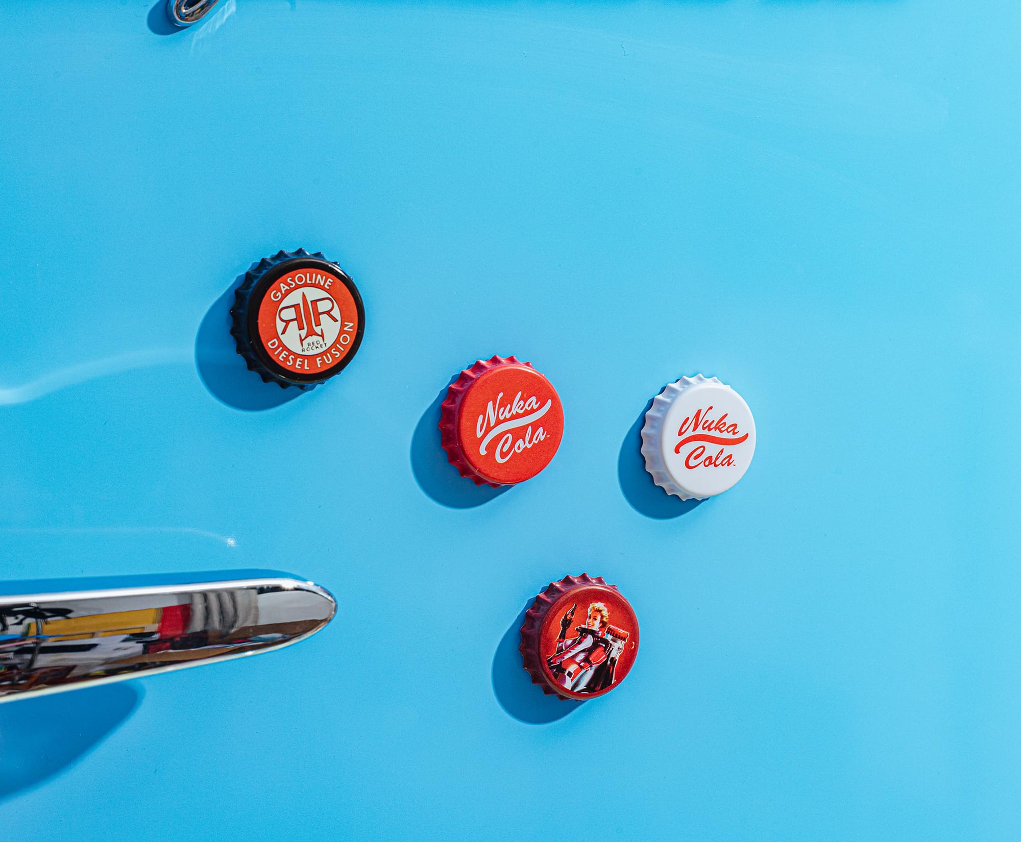 Fallout Nuka-Cola Bottle Cap Magnets | Set of 4