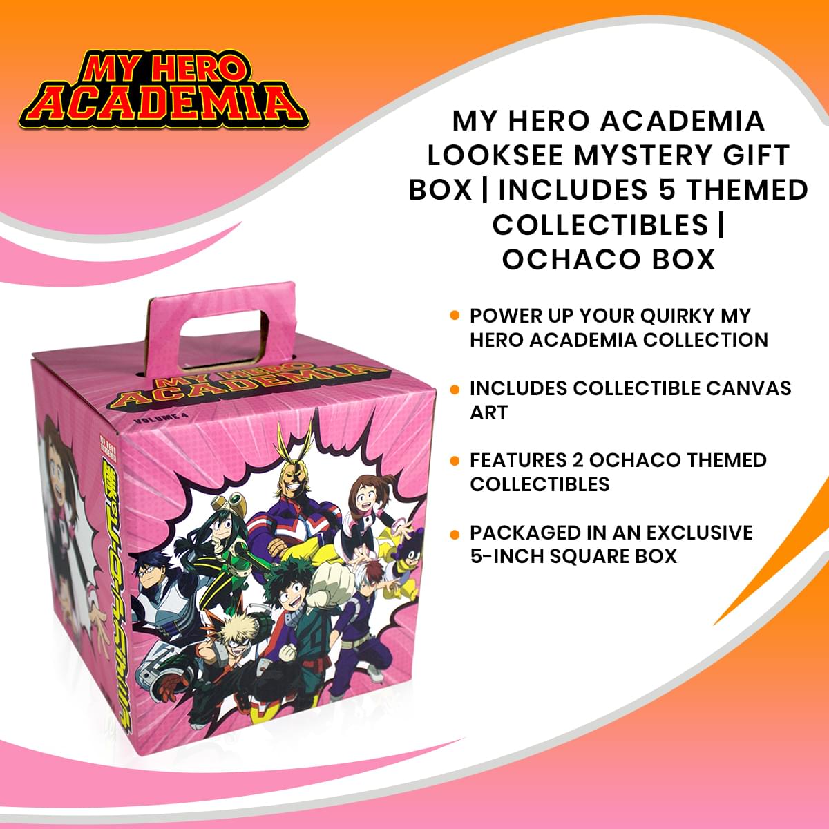 My Hero Academia LookSee Mystery Gift Box | Includes 5 Themed Collectibles | Ochaco Box