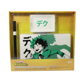 My Hero Academia Deku Sushi Plate Set | Sushi Plate, Soy Sauce Dish, & Chopsticks