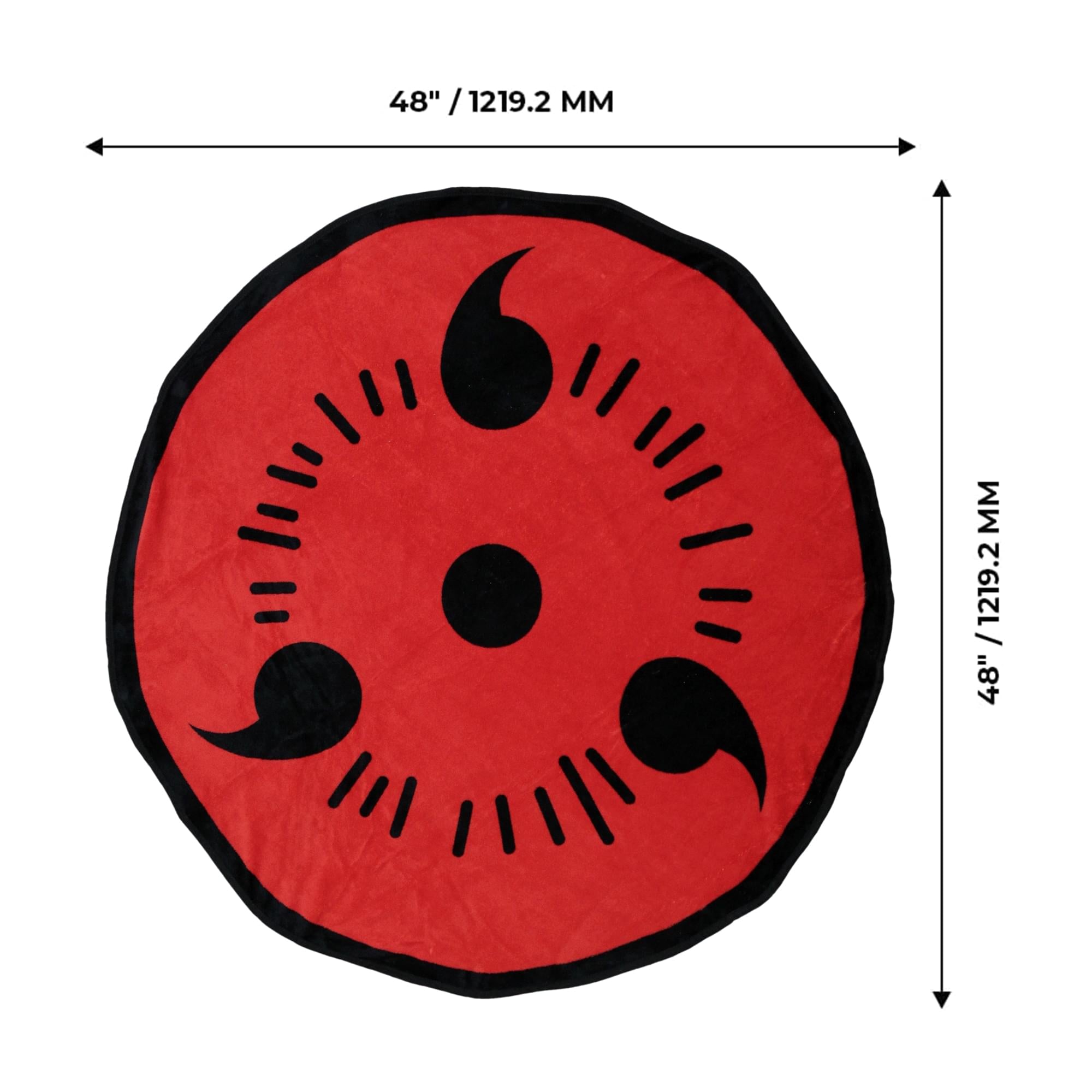 Naruto Shippuden Sharingan 48 Inch Round Fleece Throw Blanket