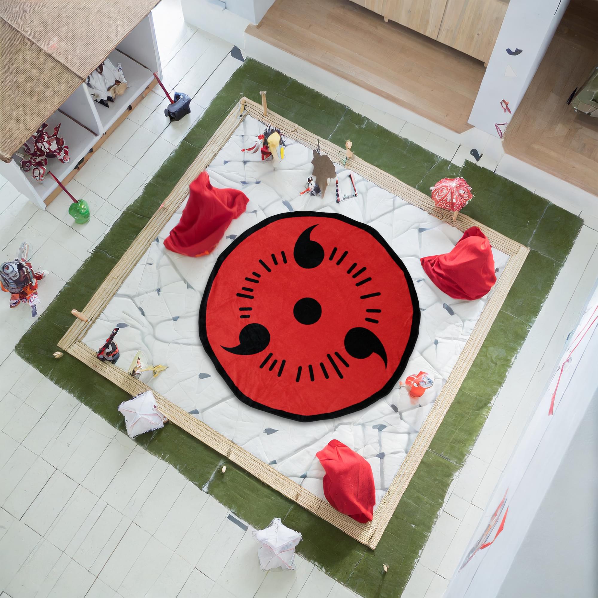 Naruto Shippuden Sharingan 48 Inch Round Fleece Throw Blanket