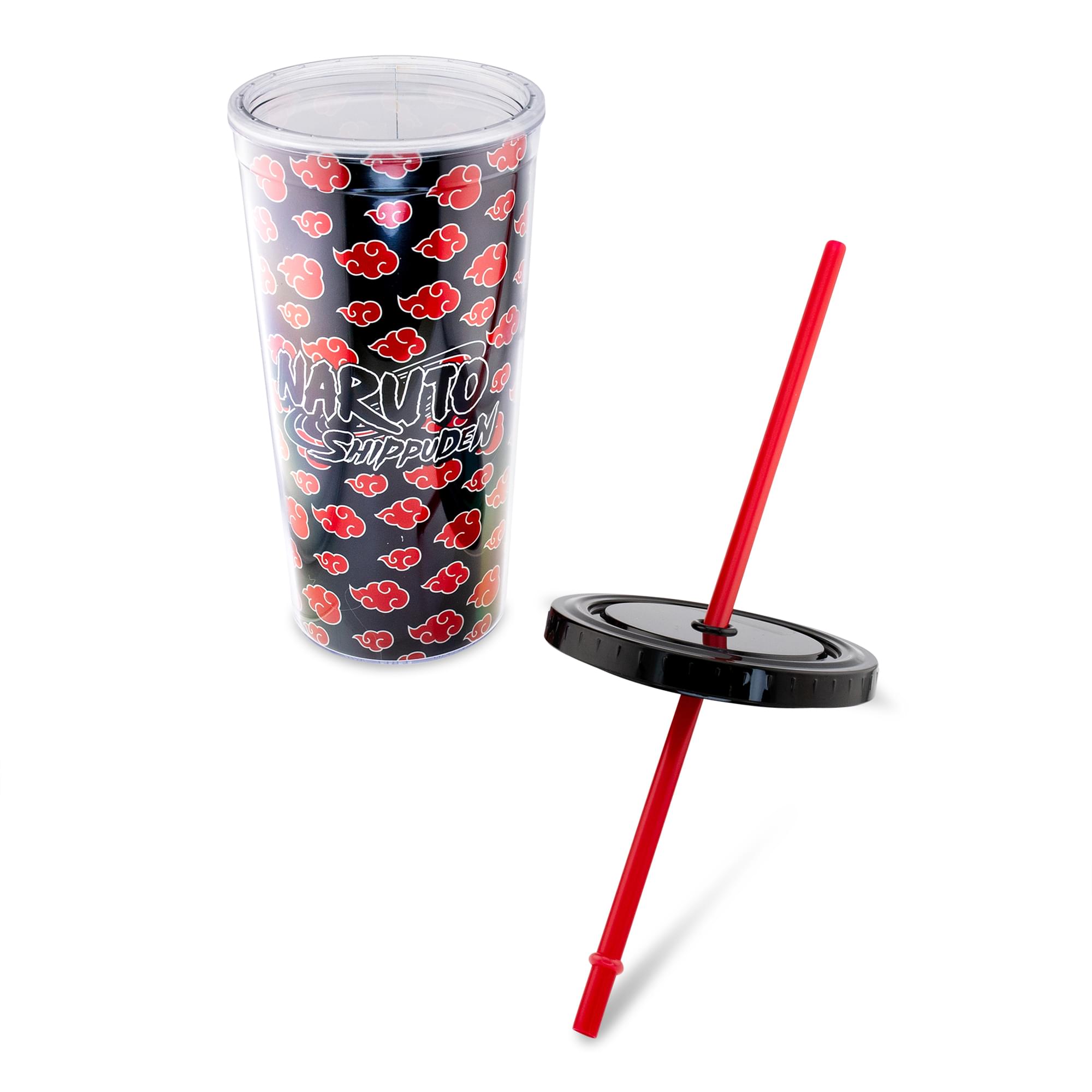 Naruto Shippuden Akatsuki 20-Ounce Carnival Cup With Lid and Straw
