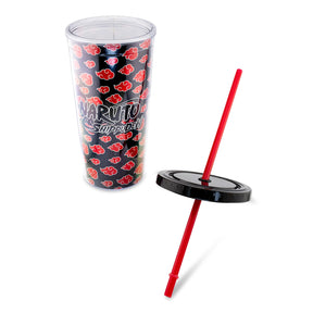 Naruto Shippuden Akatsuki 20-Ounce Carnival Cup With Lid and Straw