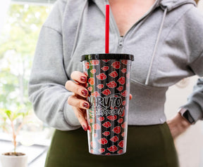 Naruto Shippuden Akatsuki 20-Ounce Carnival Cup With Lid and Straw