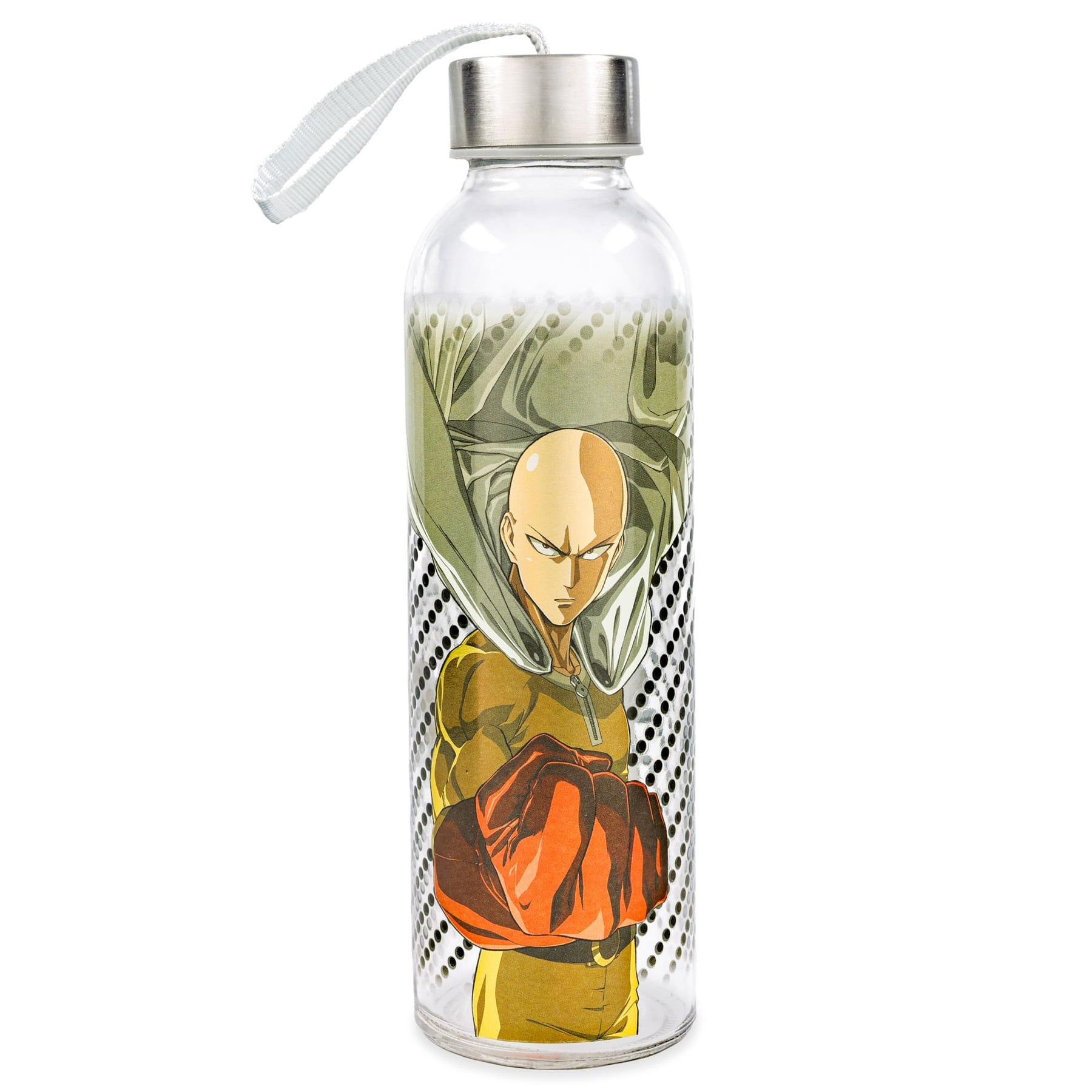 One Punch Man 18oz Glass Water Bottle