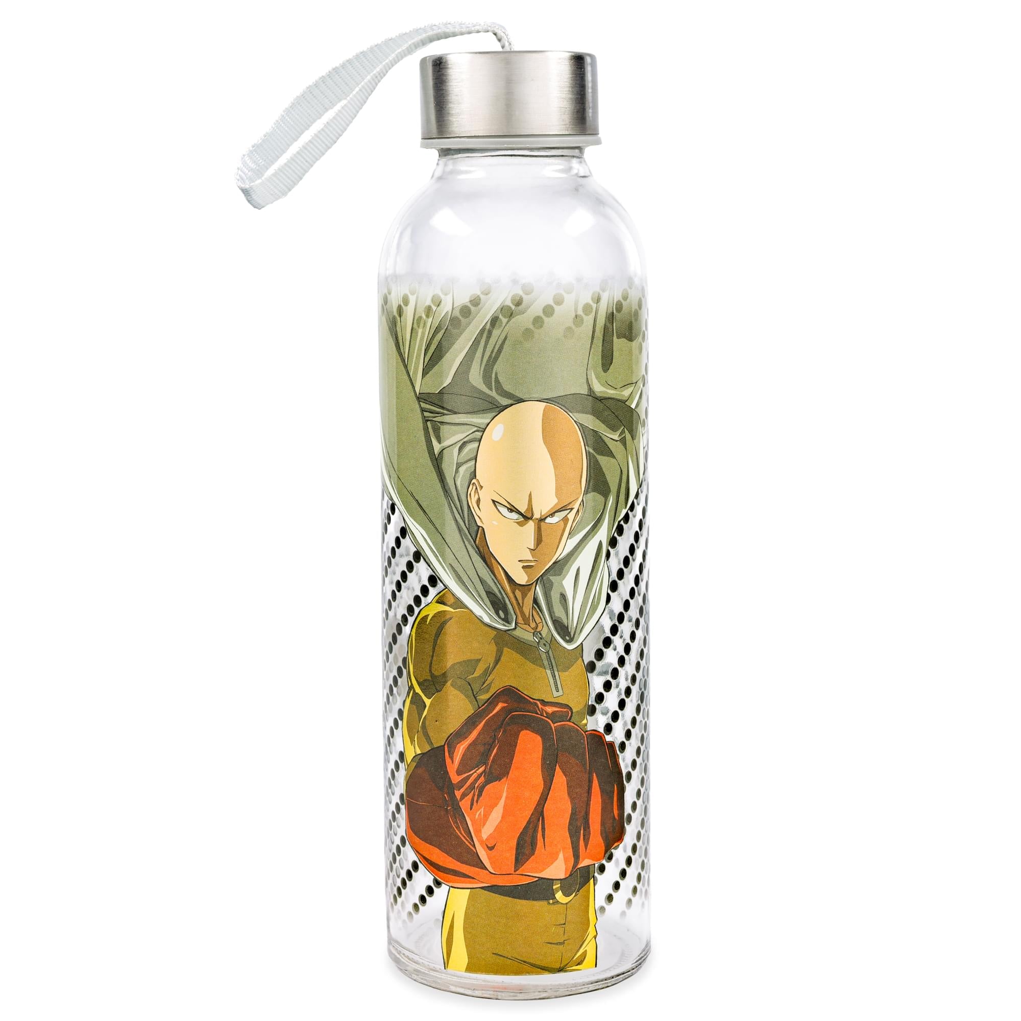 One Punch Man 18oz Glass Water Bottle