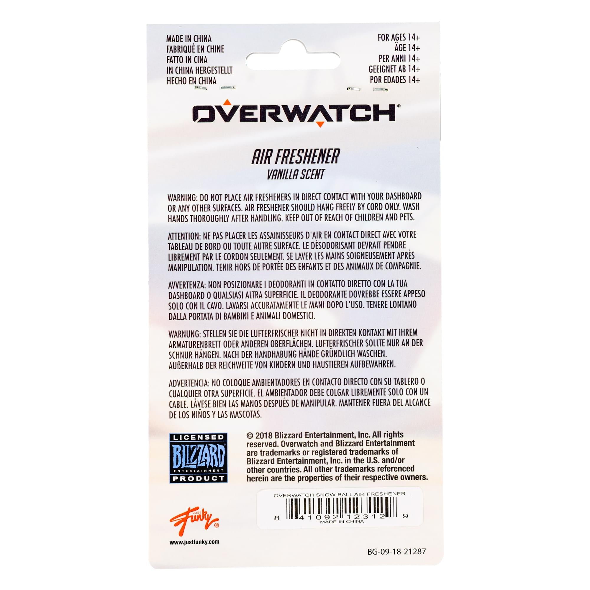 Overwatch Snowball Air Freshener - Vanilla Scented
