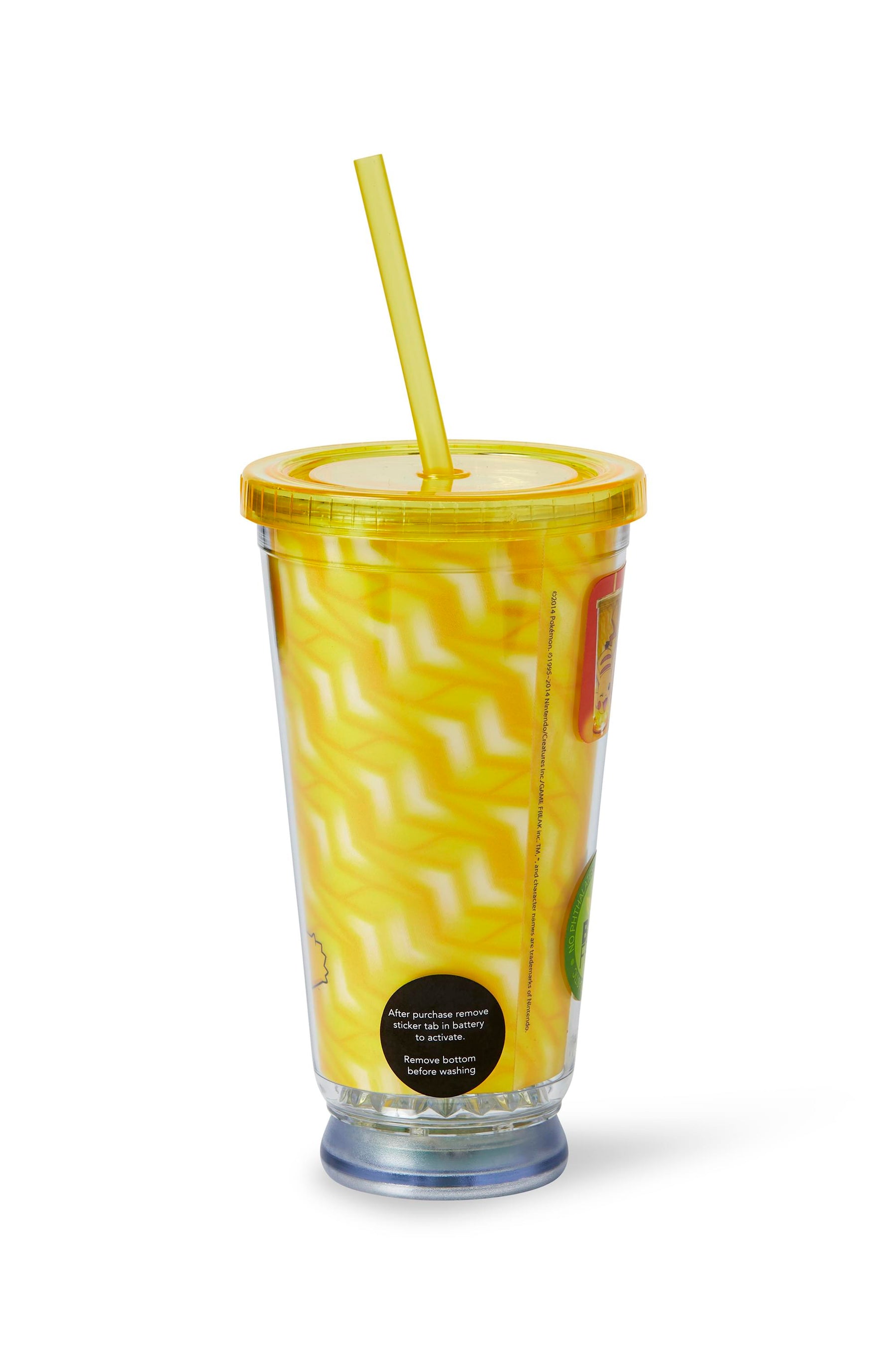 Pokemon Pikachu Carnival Cup - 18oz BPA-free Tumbler Cup with LED Lights