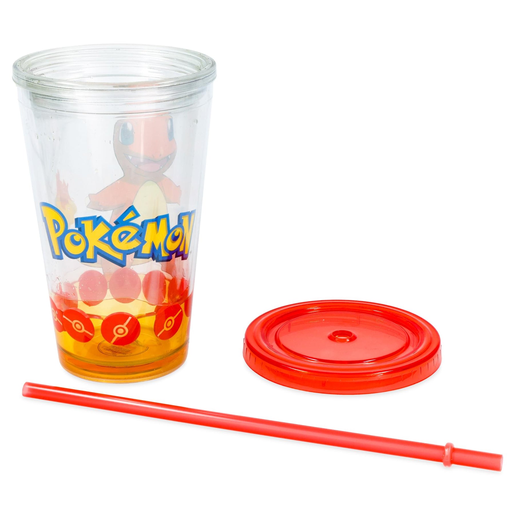 Pokemon Charmander 18oz Carnival Cup w/ Floating Confetti Pokeballs