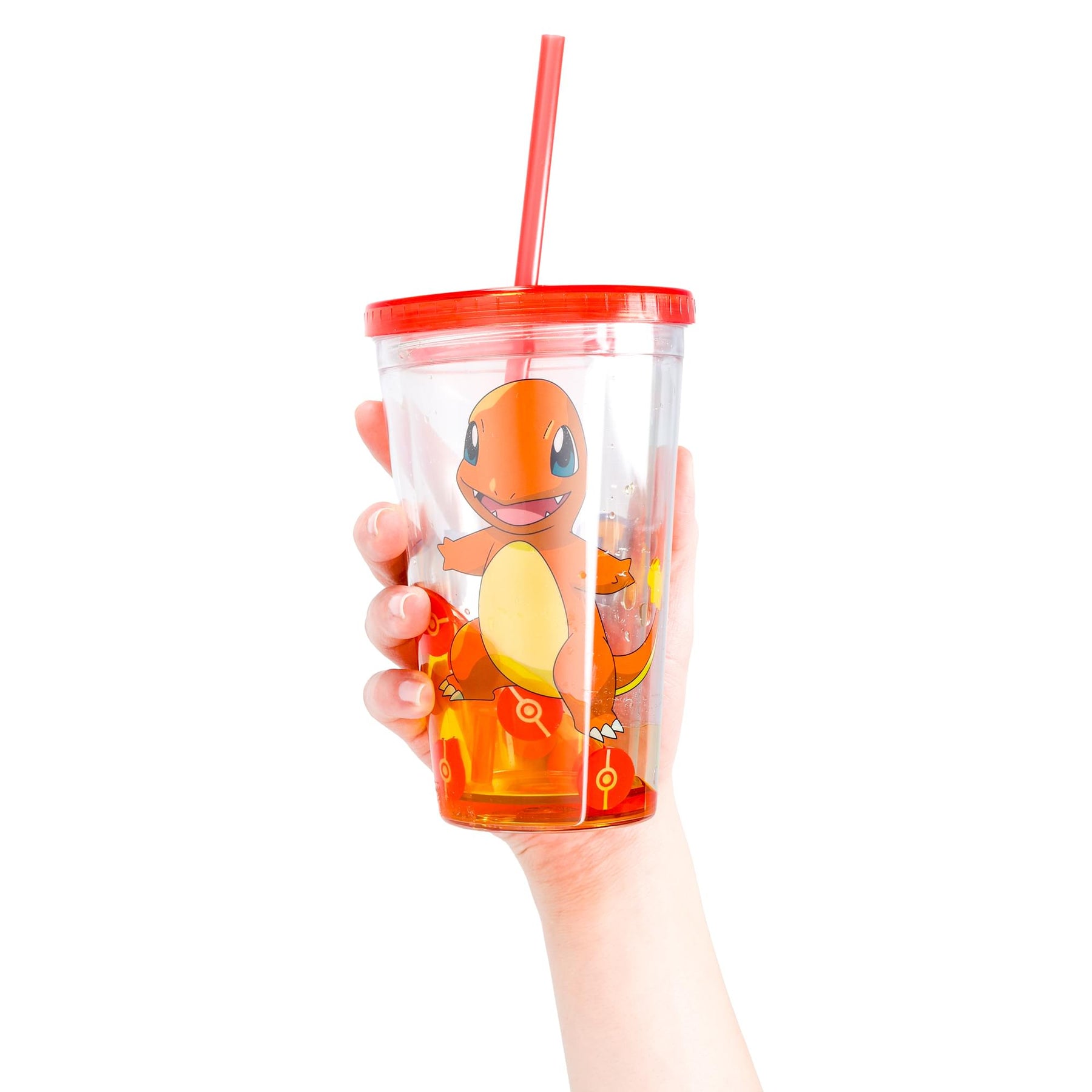 Pokemon Charmander 18oz Carnival Cup w/ Floating Confetti Pokeballs