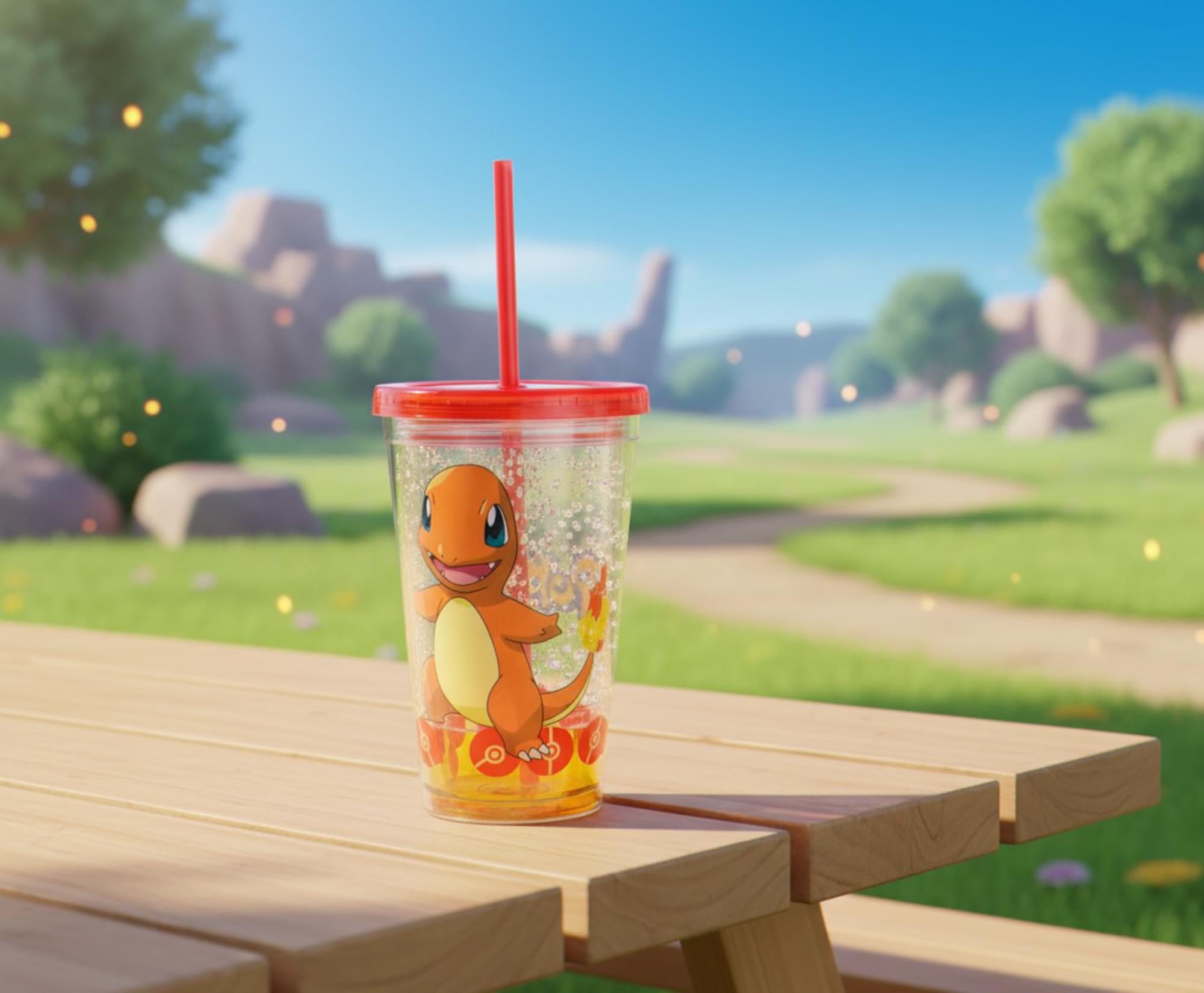 Pokemon Charmander 18oz Carnival Cup w/ Floating Confetti Pokeballs