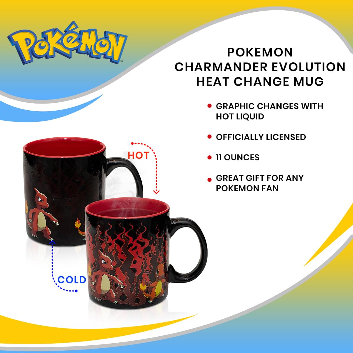 Pokemon Charmander Evolution Heat Change Mug