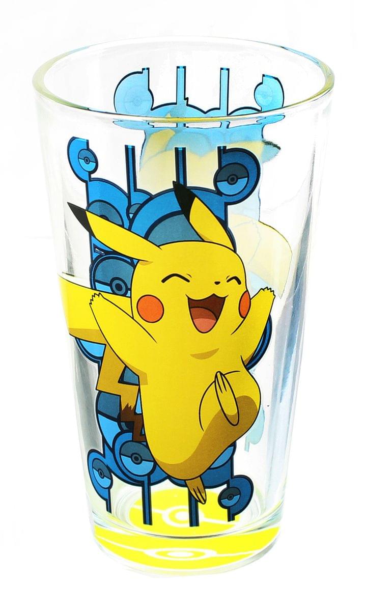 Pokemon Pikachu Pokeball Bottom 16oz Pint Glass