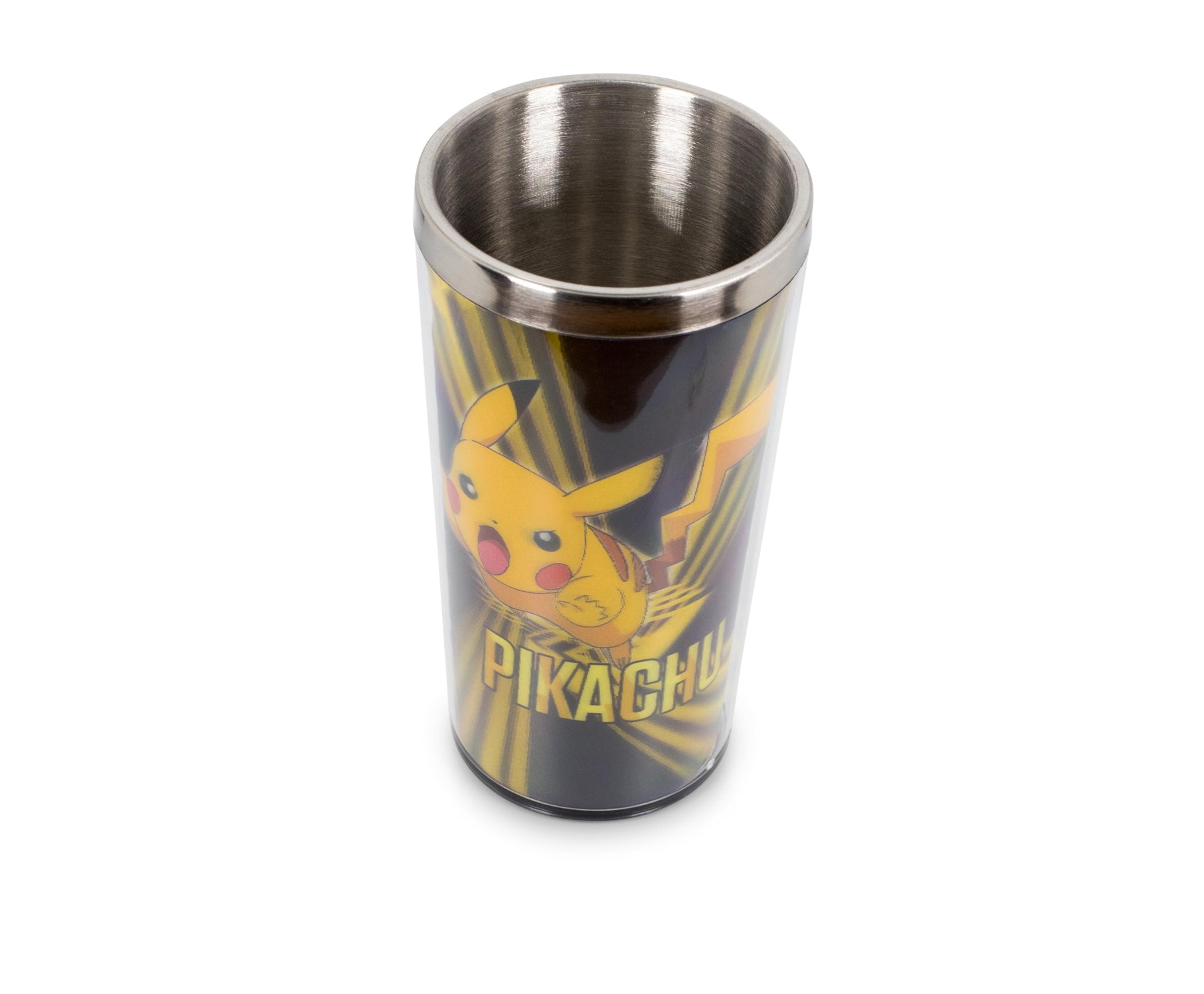 Pokemon Lenticular Pikachu 16oz Travel Coffee Mug Tumbler w/ Non-Spill Metal Lid