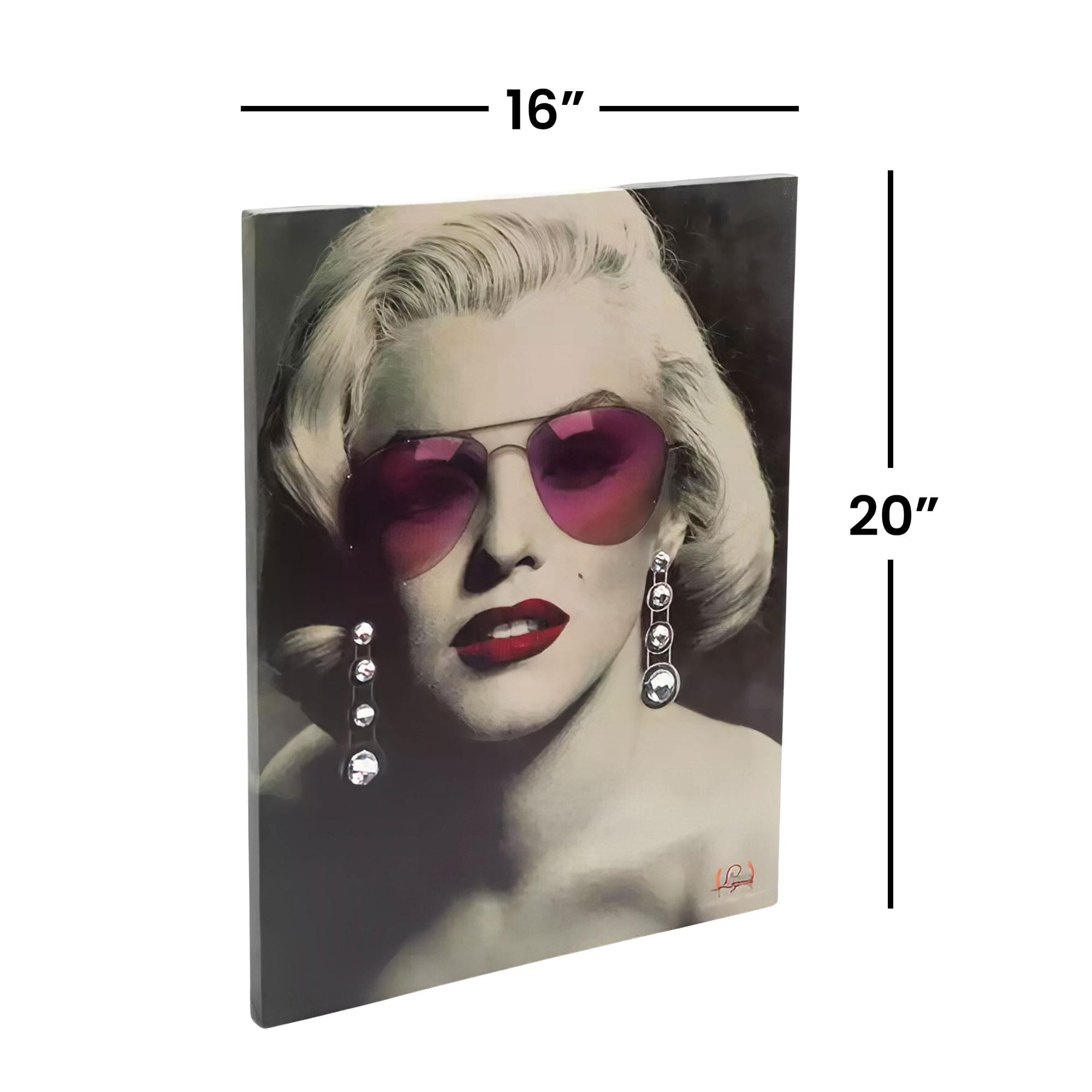 Marilyn Monroe Sunglasses Led Canvas Wall Art