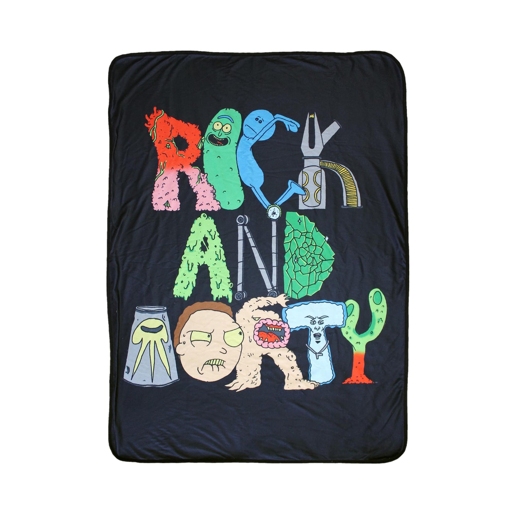 Rick and Morty Stylized 45 x 60 Inch Fleece Throw Blanket