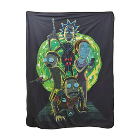 Rick and Morty Portal 45 x 60 Inch Fleece Throw Blanket