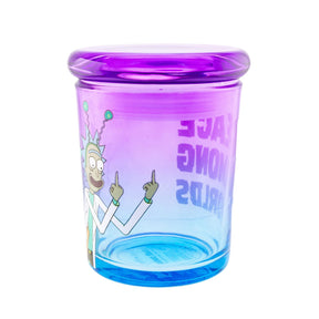 Rick and Morty Peace Among Worlds 6 Ounce Glass Jar with Lid