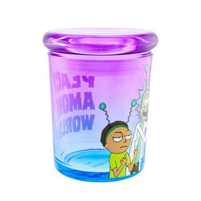 Rick and Morty Peace Among Worlds 6 Ounce Glass Jar with Lid